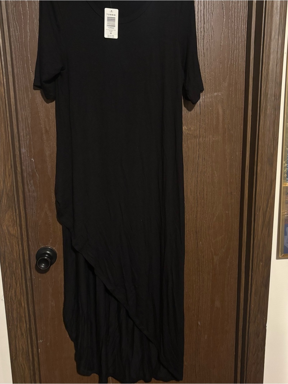 torrid Black Asymmetric Hem Maxi Tee Dress